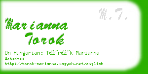 marianna torok business card